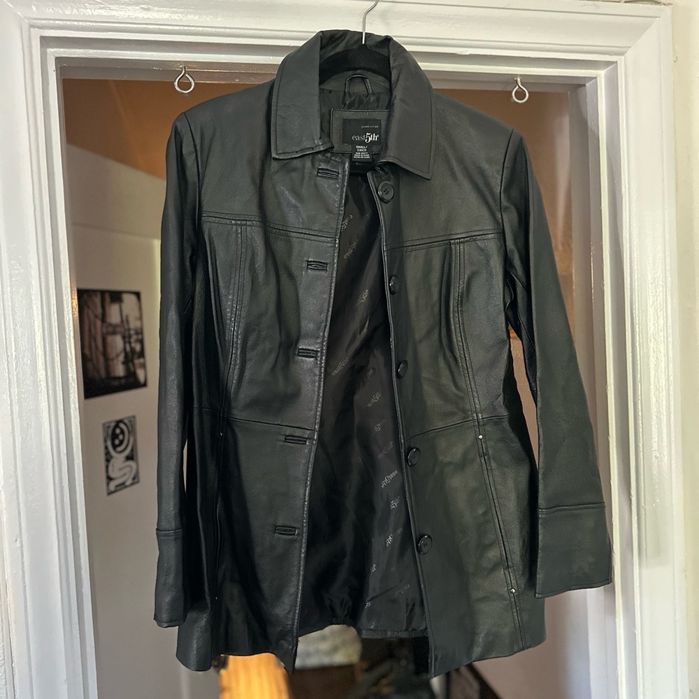 East 5th Women's Classic Black Leather Jacket